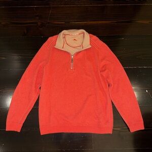 Tommy Bahama Orange Zip-Up Sweater